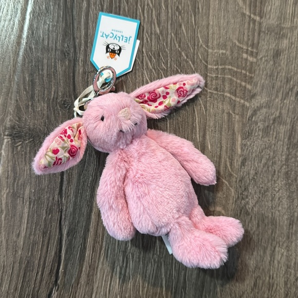 Jellycat Pink Bunny Plush Bag Charm